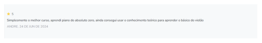 Curso de Piano - Depoimento 4