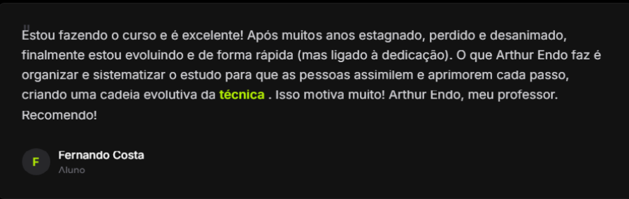 Curso de Violão - Depoimento Fermando